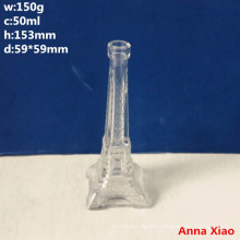 50ml Glass Liquor Bottles with Eiffel Tower Shape